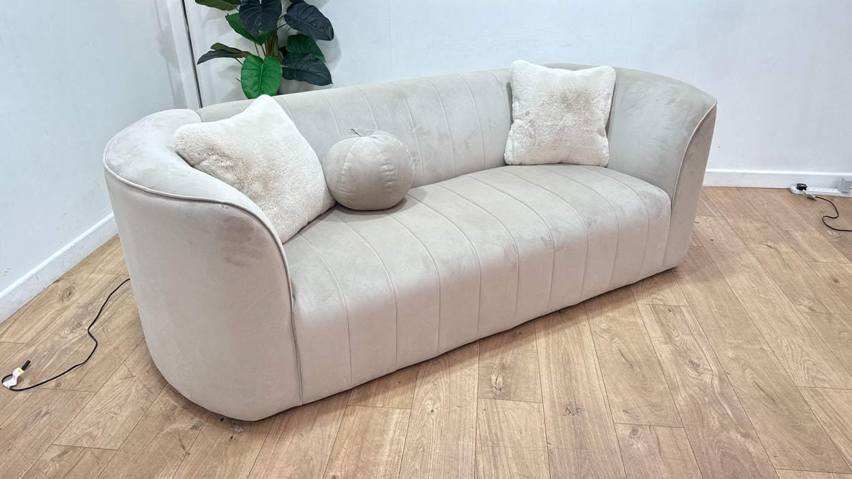 Sofology The Fitzrovia Fabric 3 Seater in Matt Velvet Stone Mix Without Trim