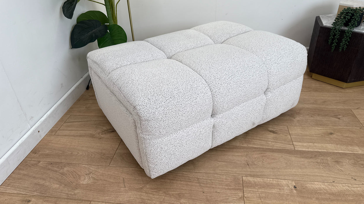 Sofology The Lunar Designer Storage Footstool in Relaxed Chenille Grey