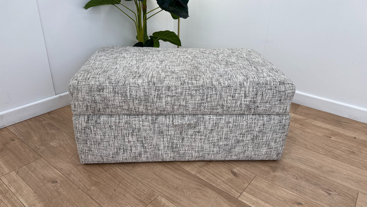 Sofology Cove Fabric Large Storage Footstool in Artisan Chenille Grey