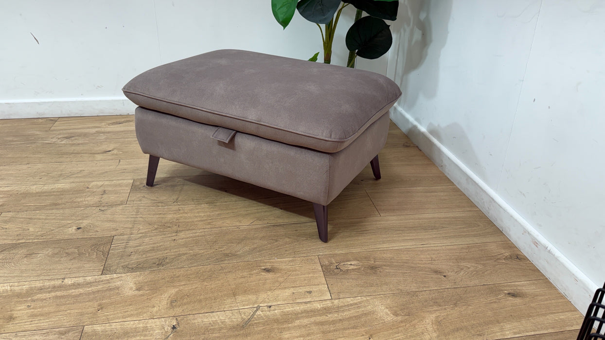 Sofology Bailey Fabric Designer Storage Footstool in Lifestyle Flecked Nutmeg