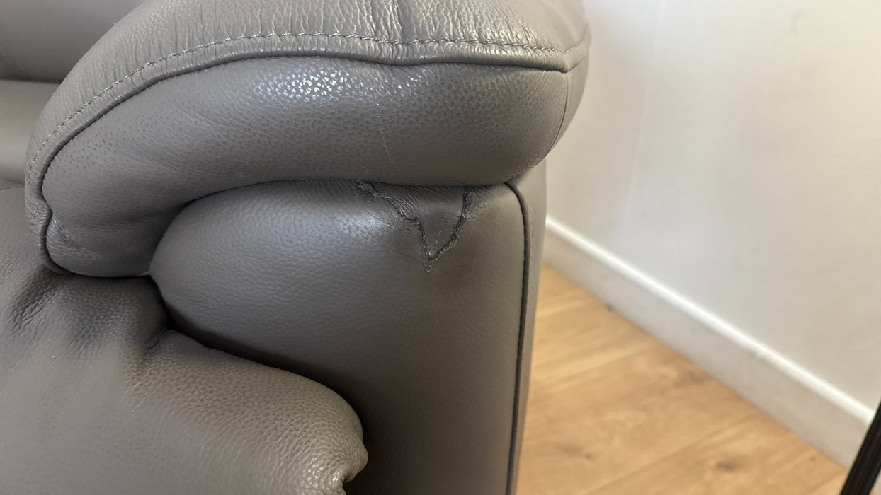 Sofology Gracie Leather 2 Seater in Trusty Sheen Storm