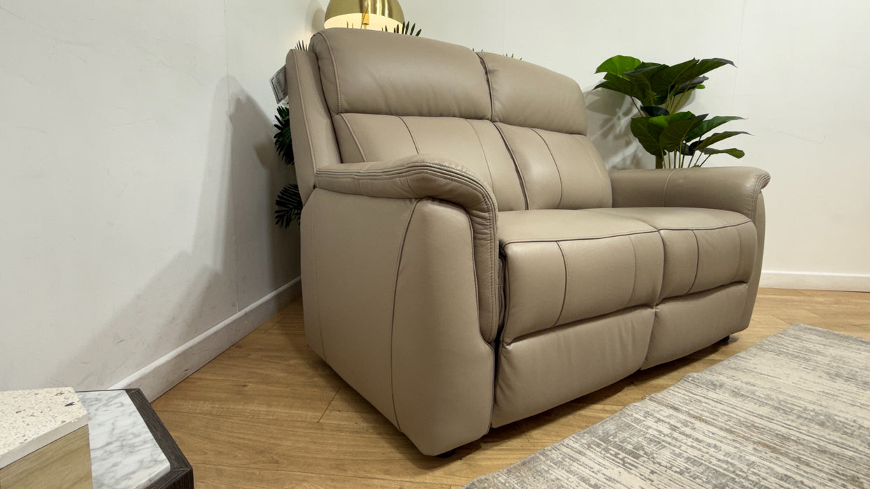 Sofology Bradie Leather 2 Seater in Trusty Embossed Stone