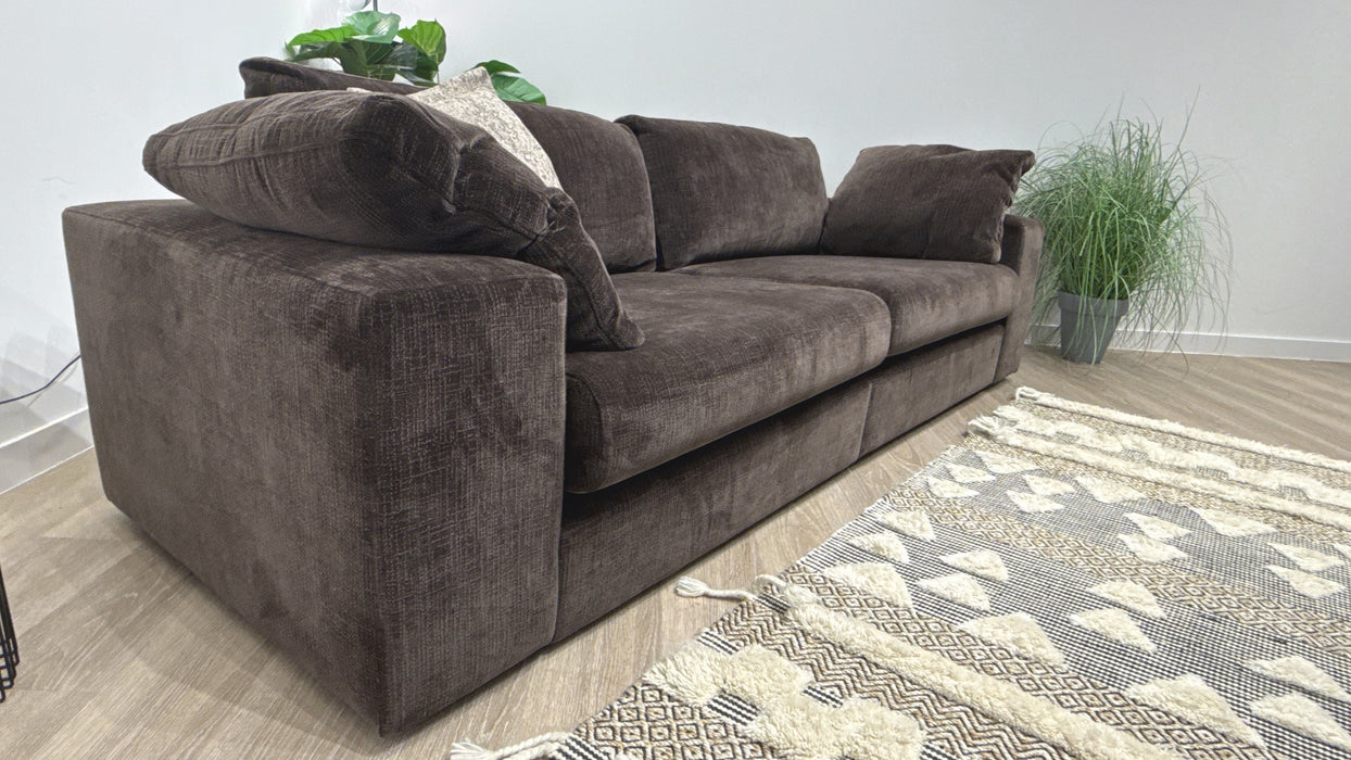 Sofology Harrington 4 Seater Split Fabric Sofa in Mulliner Mix Bourneville