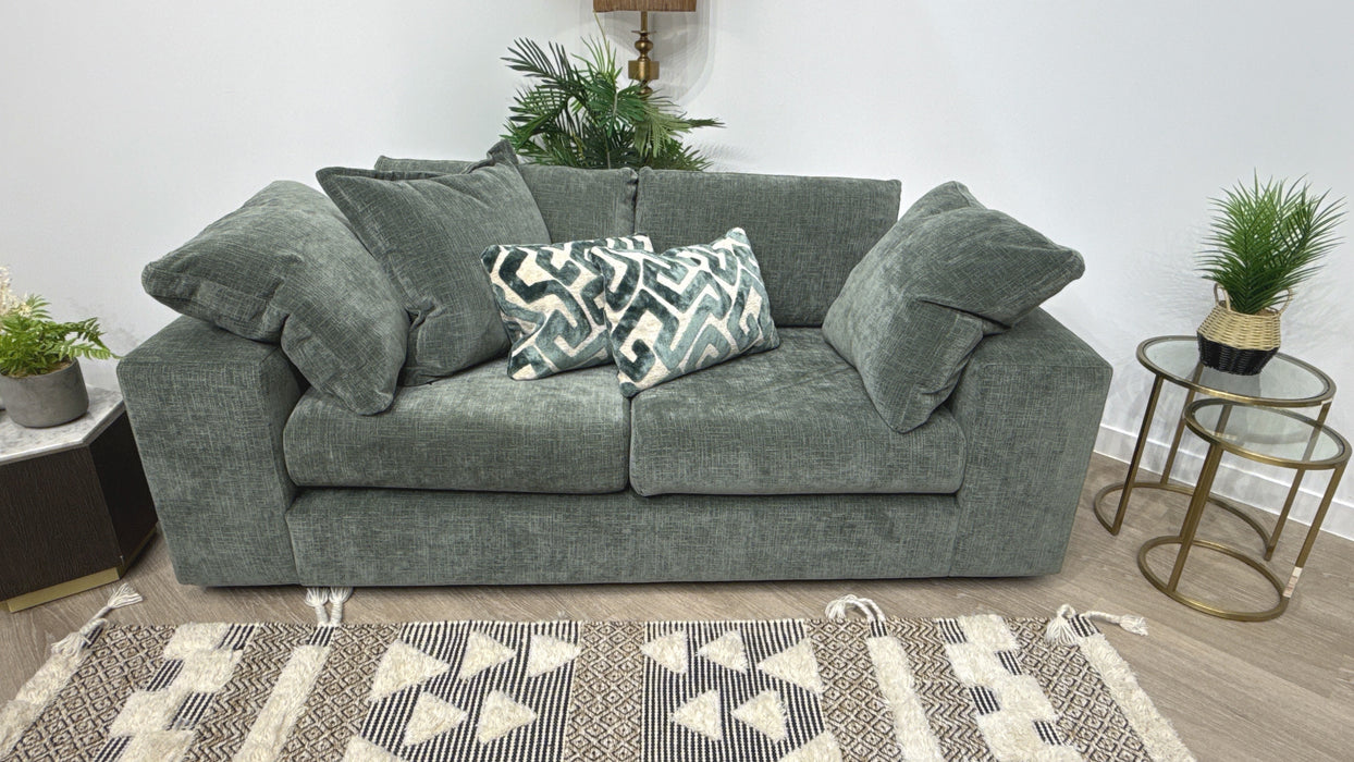 Sofology Harrington Fabric 2 Seater in Soft Slub Chenille Pine Mix