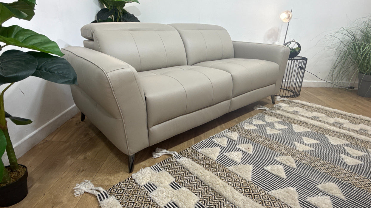 Sofology Jax Leather 2.5 Seater in Trusty Embossed Grey