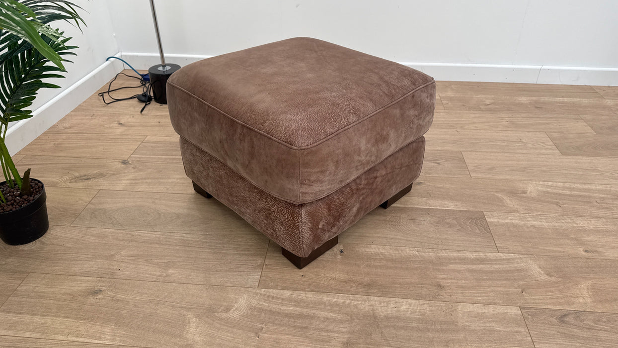 Santino Footstool - Leather - Apollo Espresso