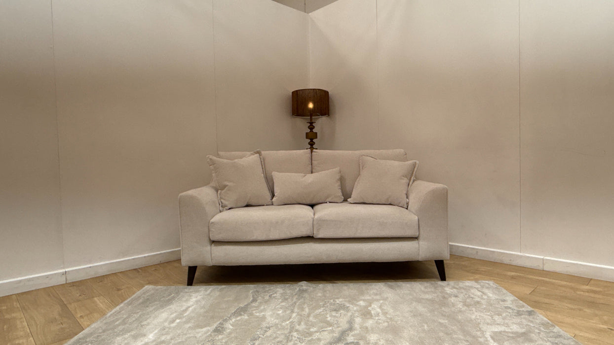 Sofology Mayfair Fabric 2 Seater Foam Seats in Linen Look Chenille Mist