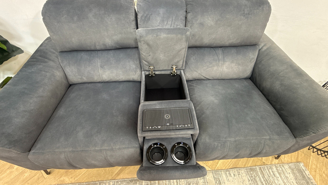 DFS Cinesound Power Plus Fabric Recliner in Shadow