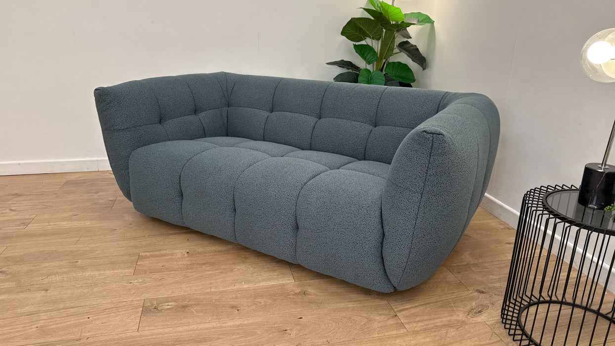 Sofology The Lunar Fabric 2 Seater in Woven Boucle Ocean