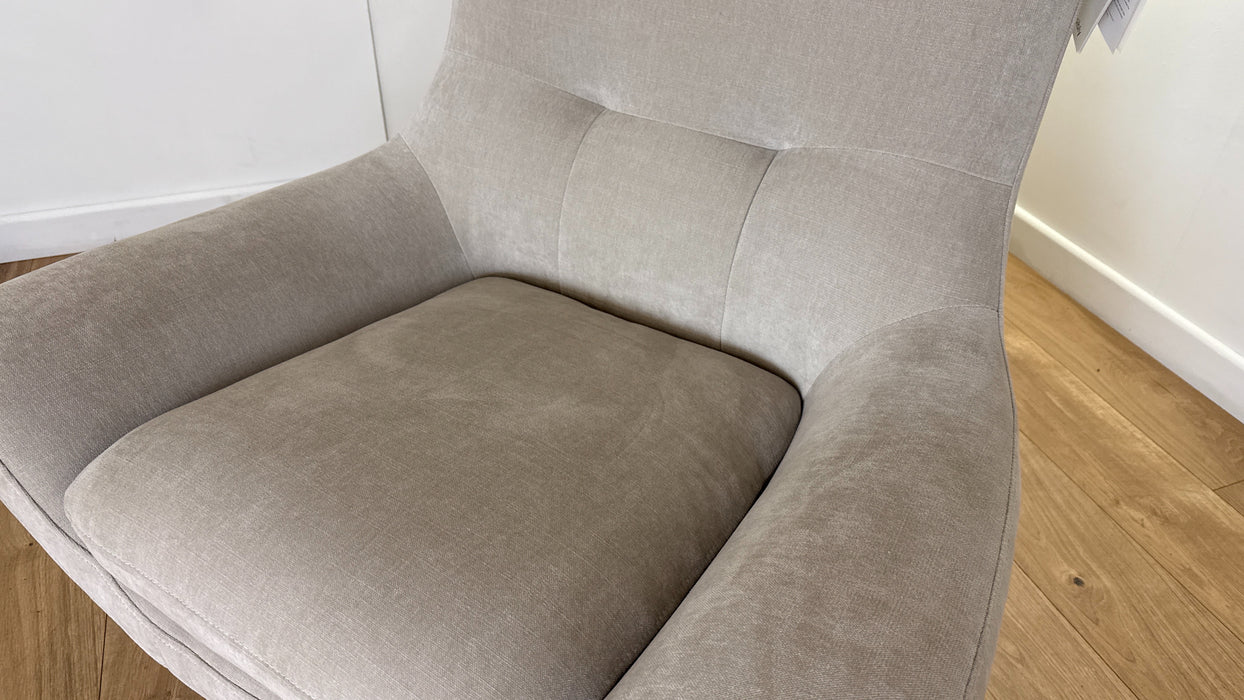 Sofology The Viento Fabric Swivel Chair in Chenille Cotton