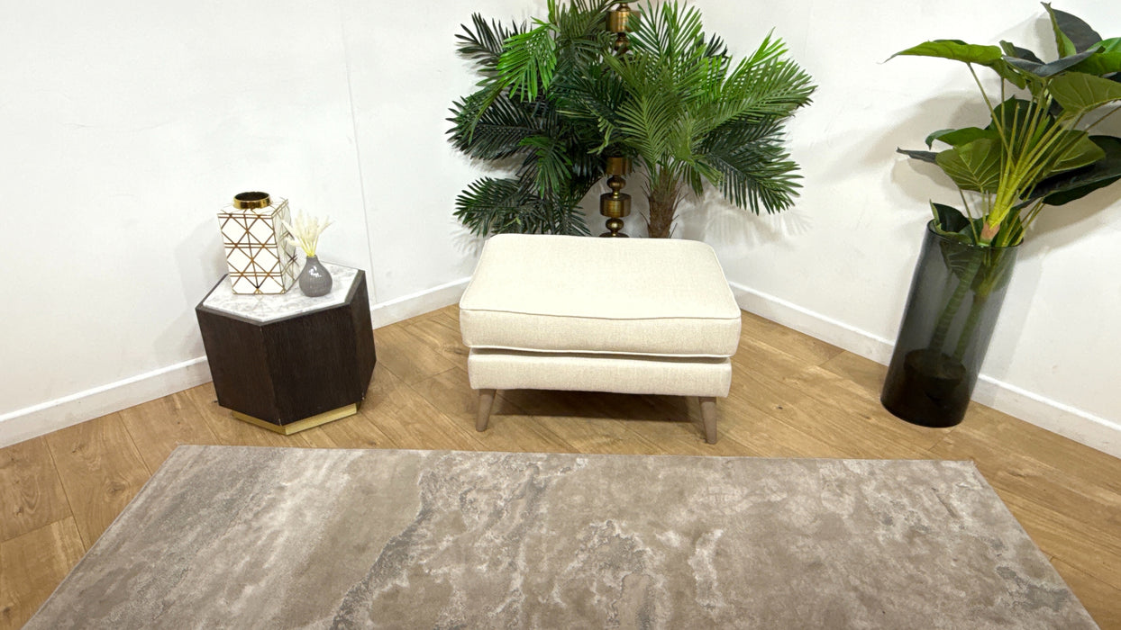 Sofology Keswick Fabric Footstool in Bentley Natural