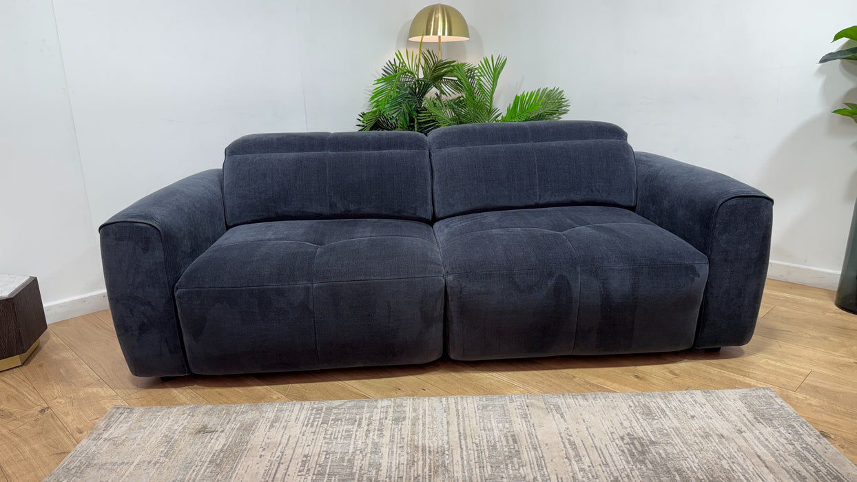 Sofology Riviera 3 Seater Fabric Sofa + Motion Chaise in Ink