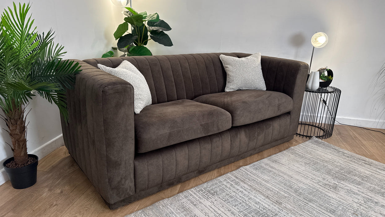 Sofology Astoria Fabric 3 Seater in Lifestyle Dapple Fabric Olive Green Mix