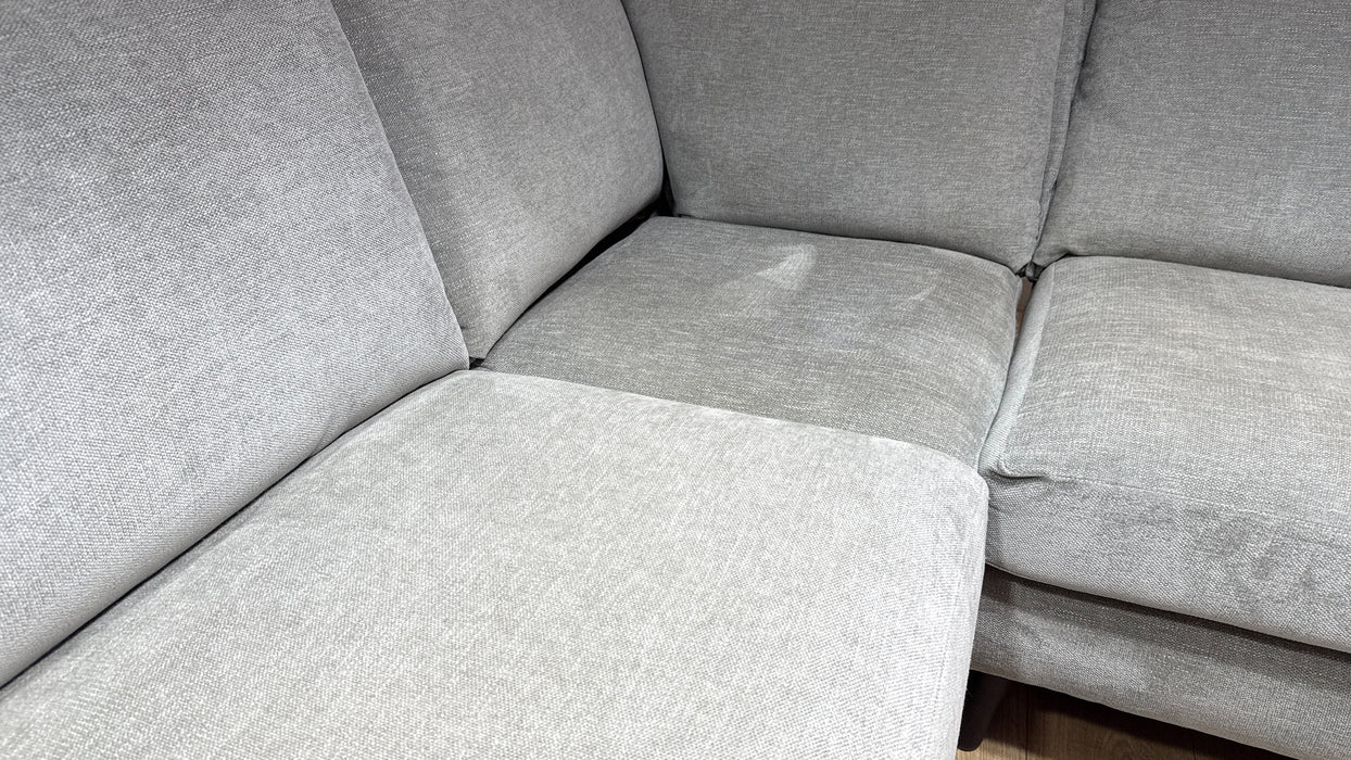 Sofology Beaumont Fabric 3 Corner 1 Foam Seats in Linen Look Chenille Grey