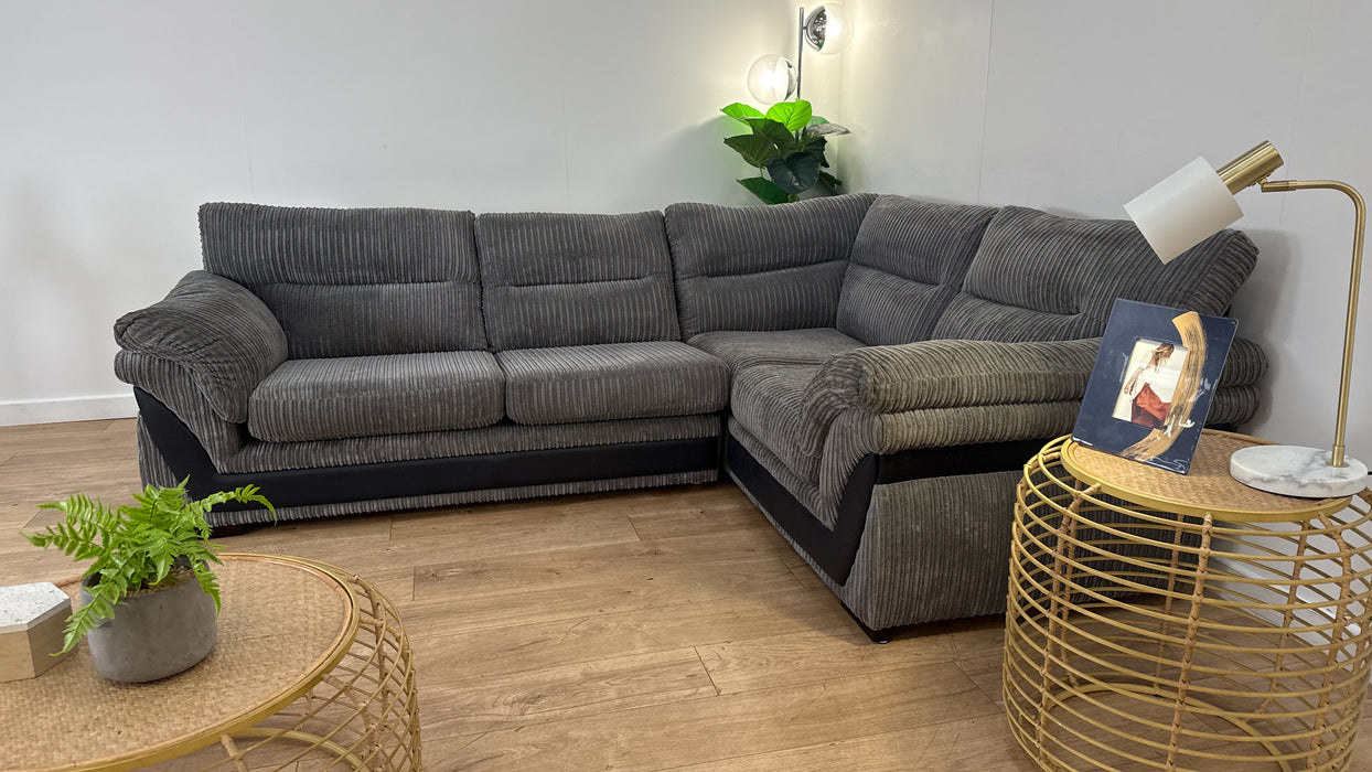 DFS The Zana Fabric Corner Sofa in Slate Combination