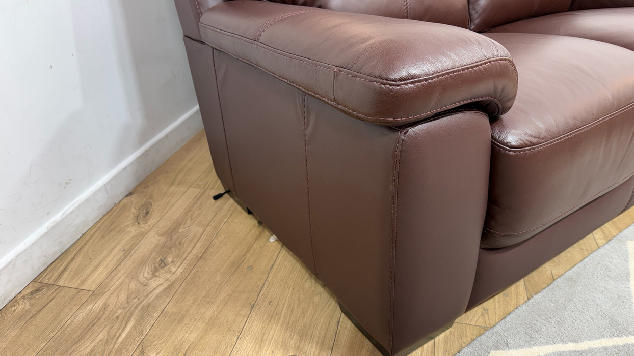 DFS Tristan 2 Seater Sofa in Leather Chestnut