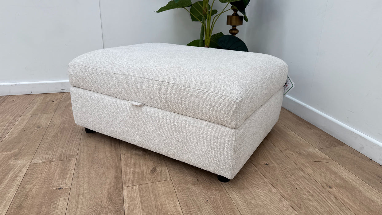 Sofology The Westwood Fabric Storage Footstool in Soft Boucle Ecru