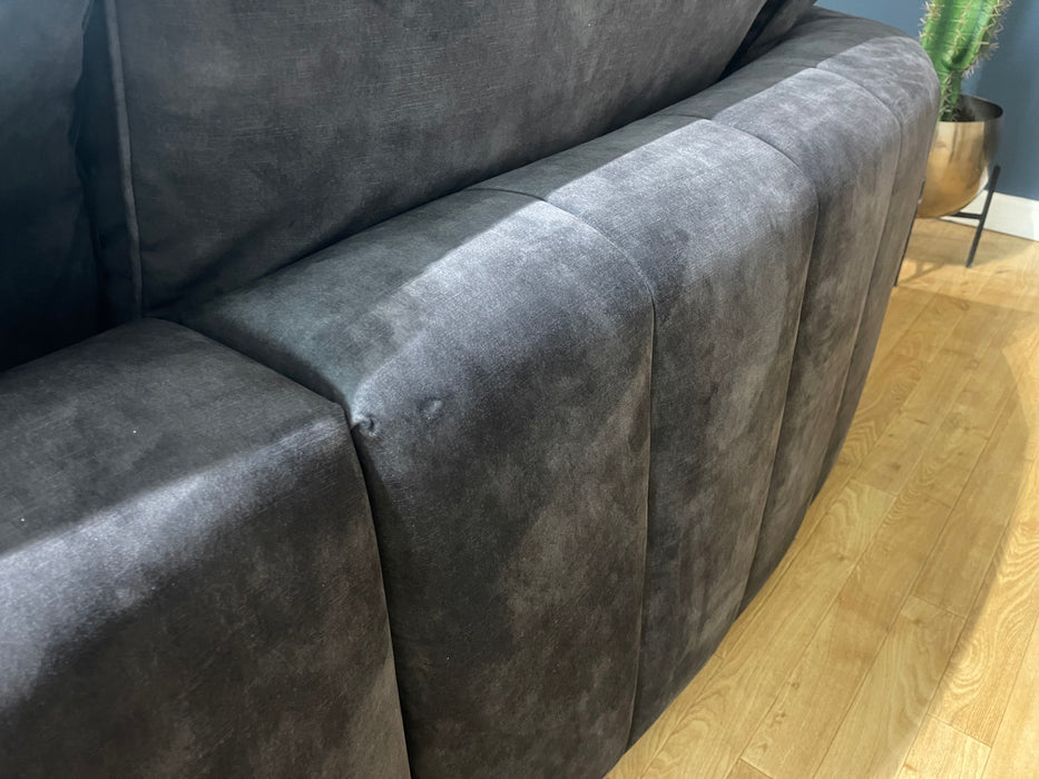 Emperor 1.5 Corner 3 Seater Full Back Lucerne Charcoal Mix Fabric (WA2)