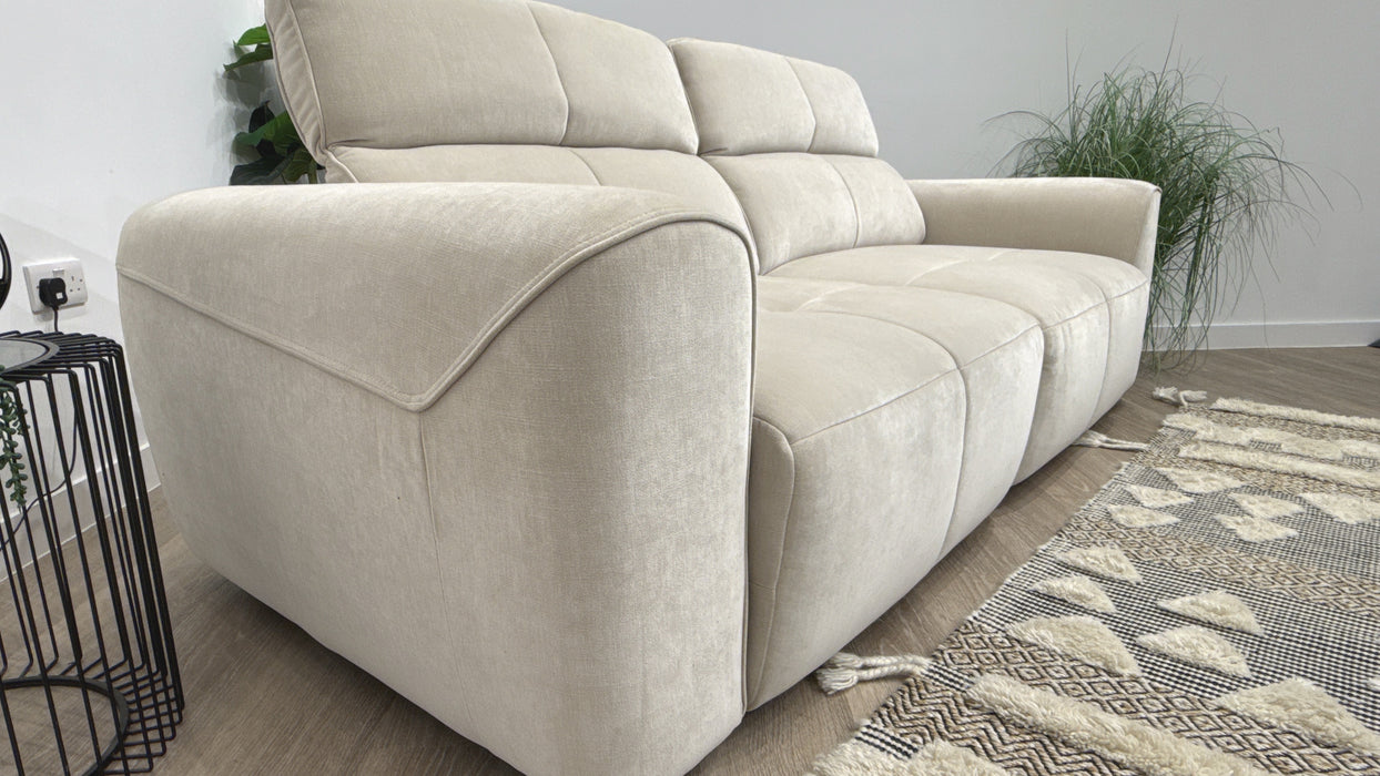Sofology Riviera Fabric 3 Seater Motion Chaise in Relaxed Chenille Cotton