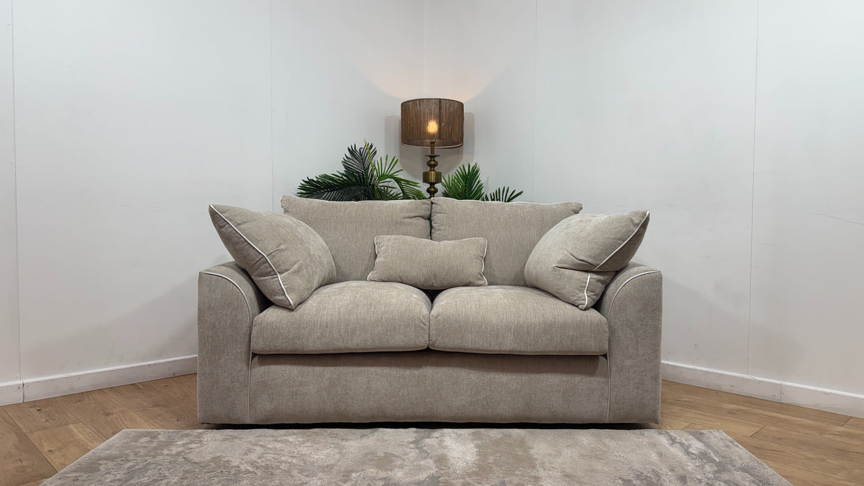 Sofology Georgio Fabric 2 Seater Extra Flex Seats in Lifestyle Plush Chenille Wicker Mix