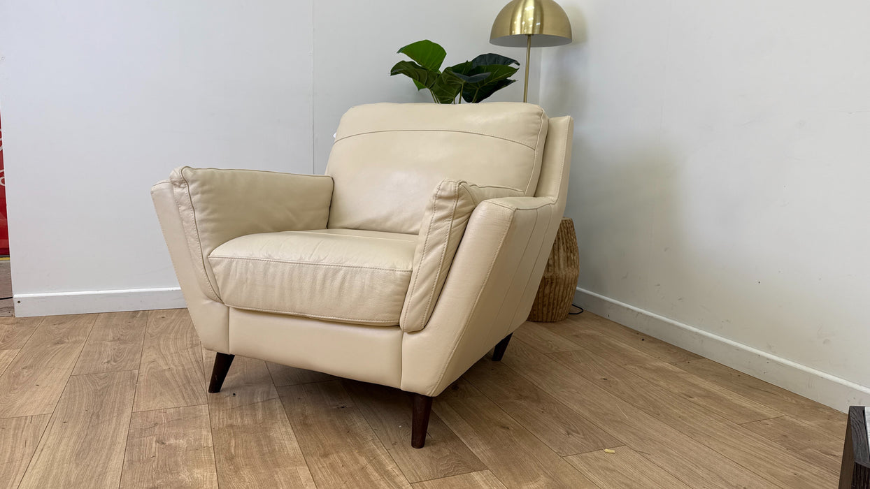 Sofology Fellini Leather Chair Hampshire Cream