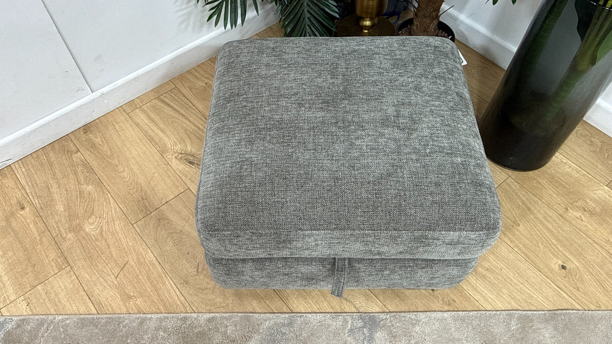 Sofology Elevate Fabric Storage Footstool in Grey