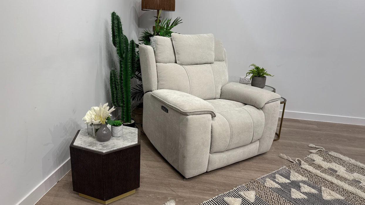 DFS Aventra Power Recline Chair In Silver