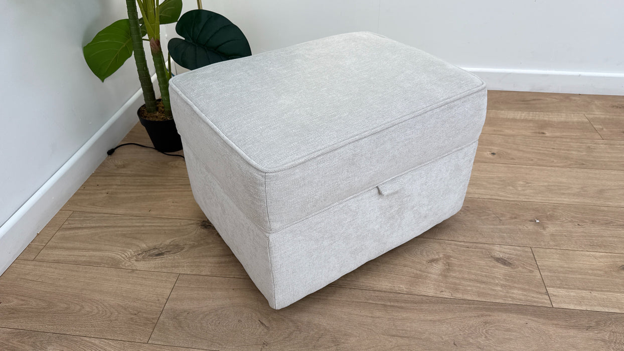 Sofology Mayfair Fabric Storage Footstool in Mayfair Linen Look Chenille Mist