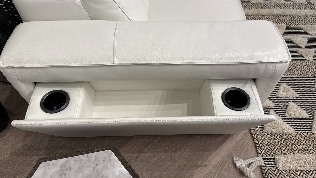 DFS Soundwave Power Recliner Chair In White
