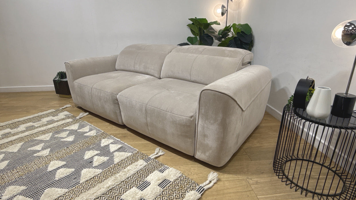 Sofology Riviera Fabric 3 Seater Motion Chaise in Relaxed Chenille Cotton