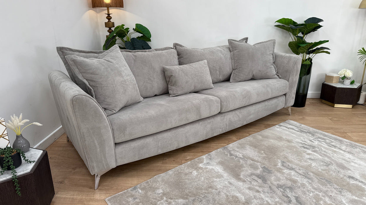 Sofology Luella Fabric Grande Sofa in Soft Sherpa Silver