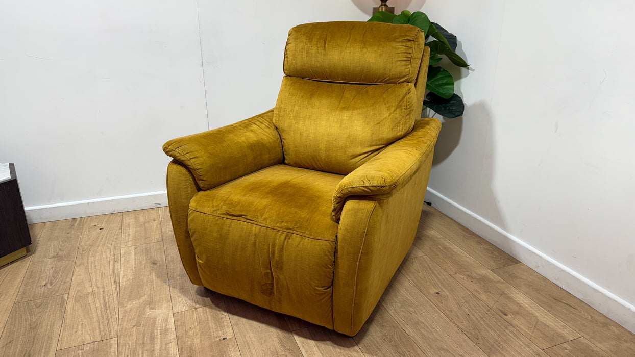 Sofology Parker Fabric Chair in Heritage Velvet Saffron
