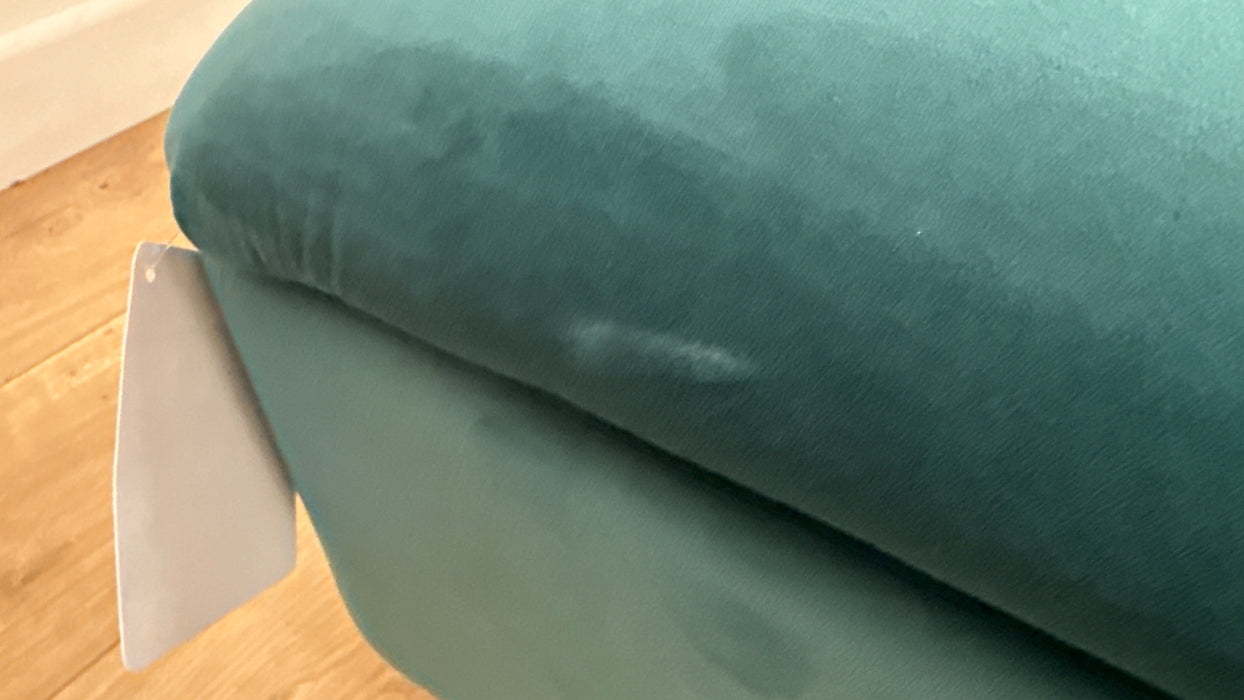 Sofology Islington Fabric Ottoman Storage Footstool in Sleek Teal