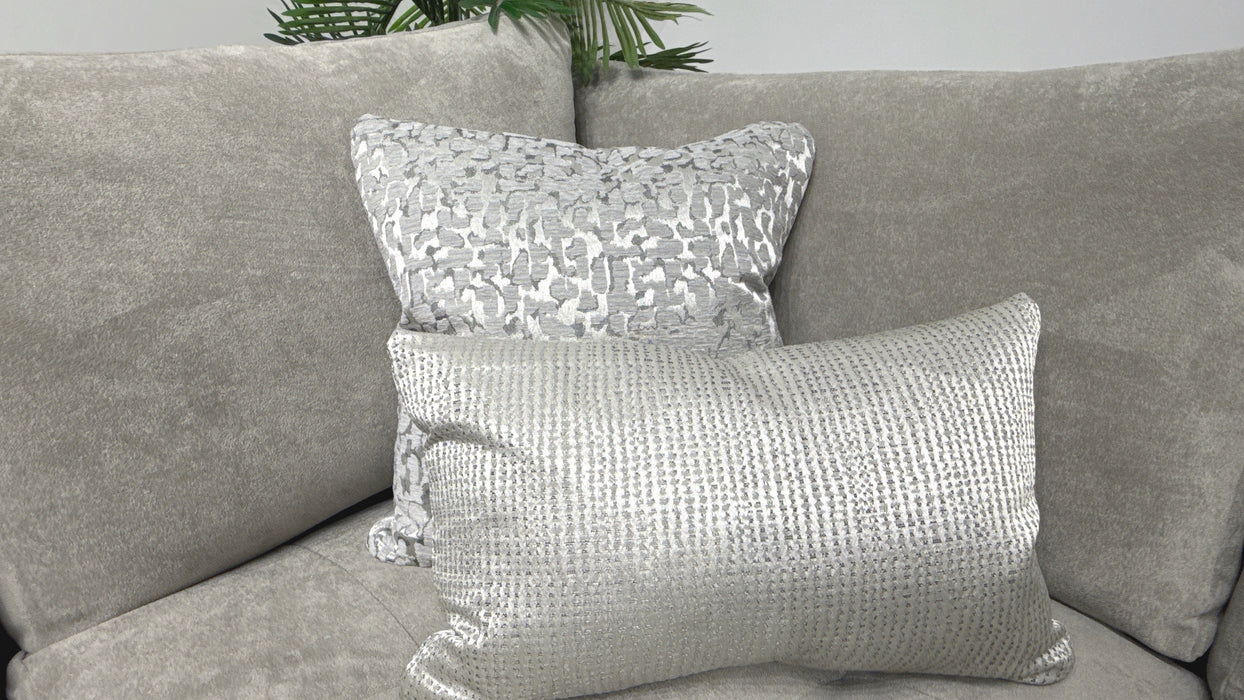 Sofology Ascot Fabric 3 Corner 1 Seat in Soft Sherpa Silver Mix