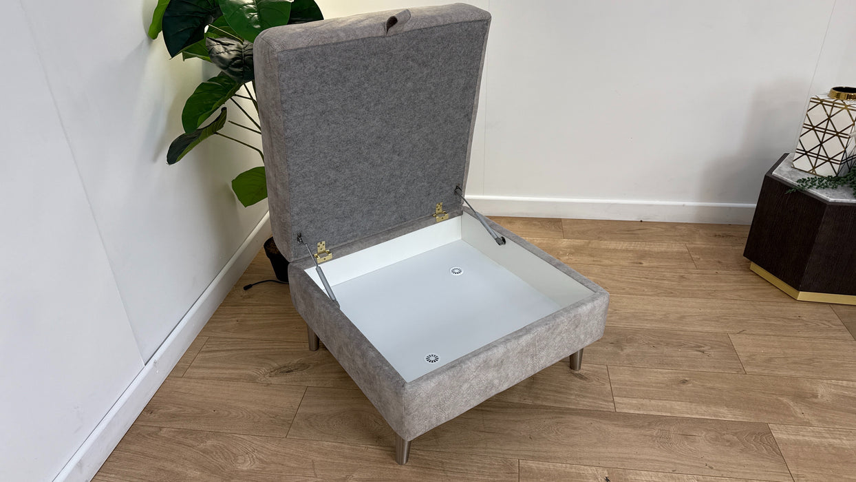 Sofology The Hackney Fabric Storage Footstool Memory Foam in Lifestyle Dapple Fabric Marble