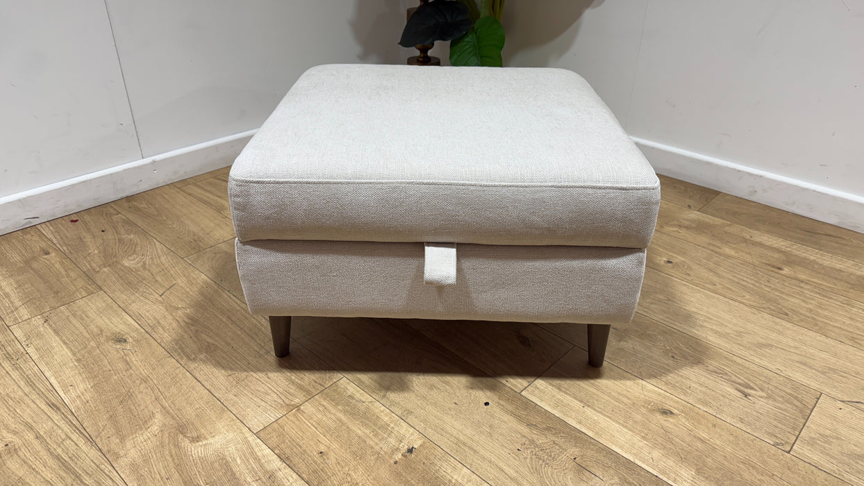 Sofology The Hackney Fabric Storage Memory Foam Footstool in Linen Look Chenille Mist