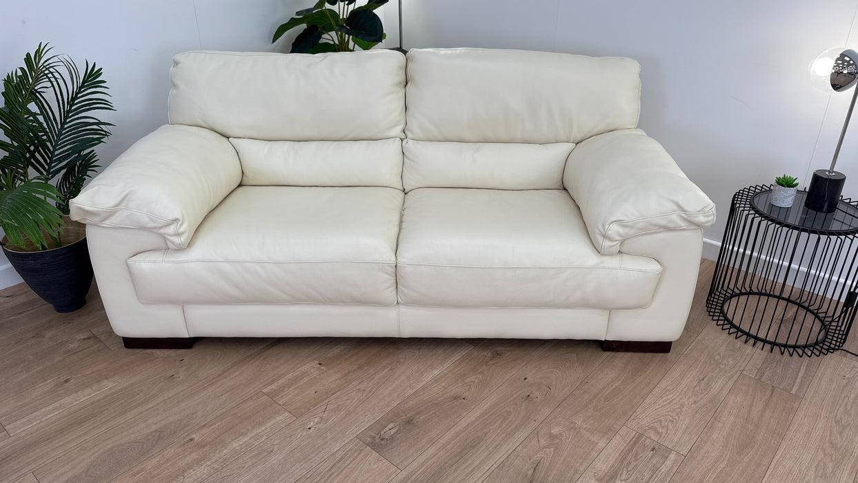 Santino 2 Seater Sofa - Leather - Hampshire Vanilla