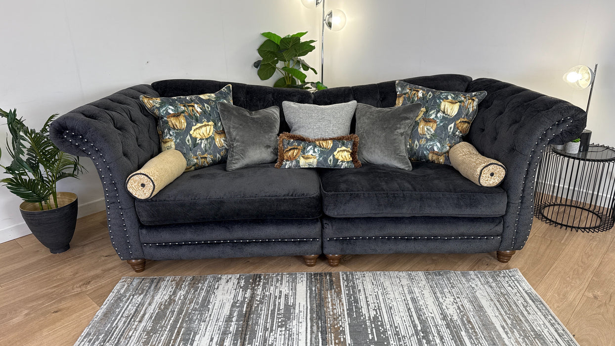 Persia 4 Seater Split - Fabric - Smoke/Mustard Mix