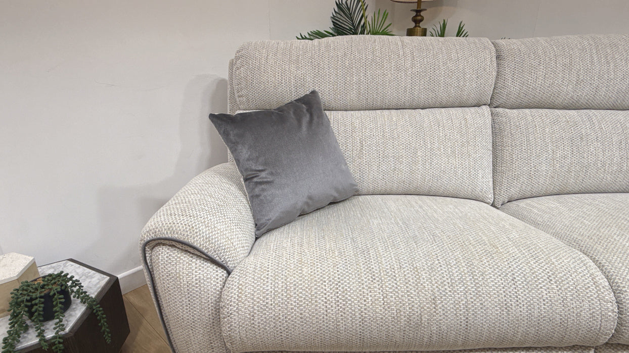 DFS Fabric Pittsburgh 3 Seater Manual Recliner in Sky