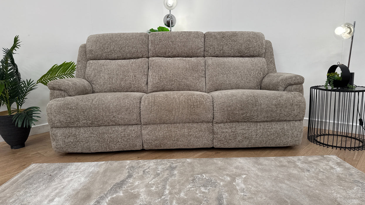 Sofology Gracie Fabric 3 Seater in Hopsack Chenille Linen