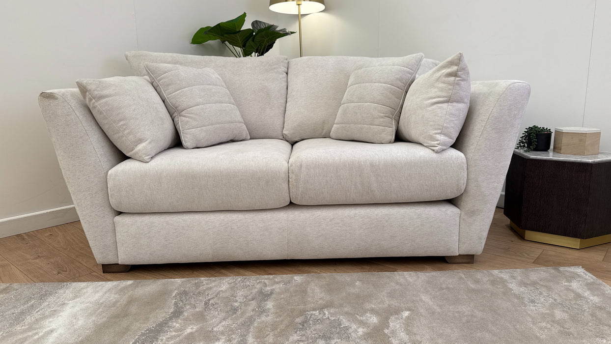 Sofology Calista Fabric 2 Seater Full Back in Linen Look Chenille Mist