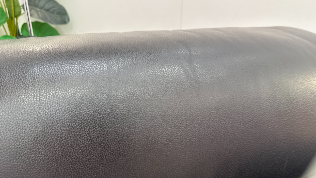 Sofology The Illinois Leather 3 Seater in Le Mans Black