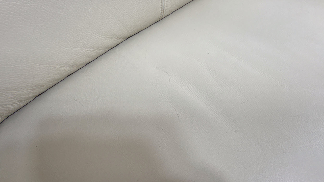 Sofology Premiere Leather 2.5 Seater Power Recliner/Headrest in Trusty Embossed Bone China