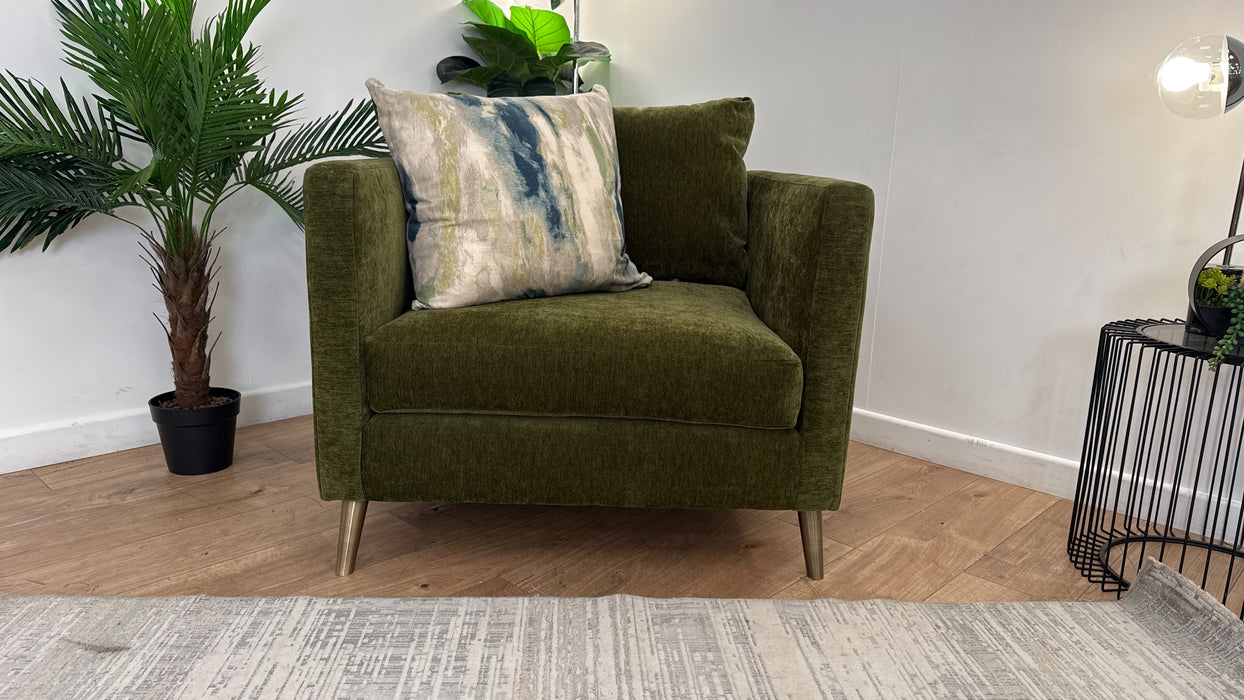 Sofology Essence Fabric Loveseat in Monde Moss / Teal