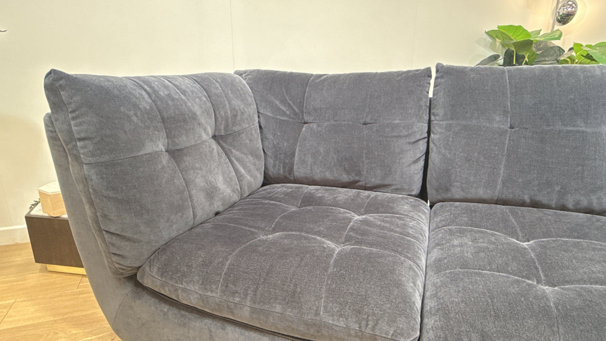 Sofology Cocoon Fabric 4 Seater in Relaxed Chenille Ink