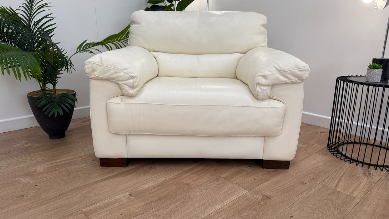 Santino Chair - Leather - Hampshire Aspen White