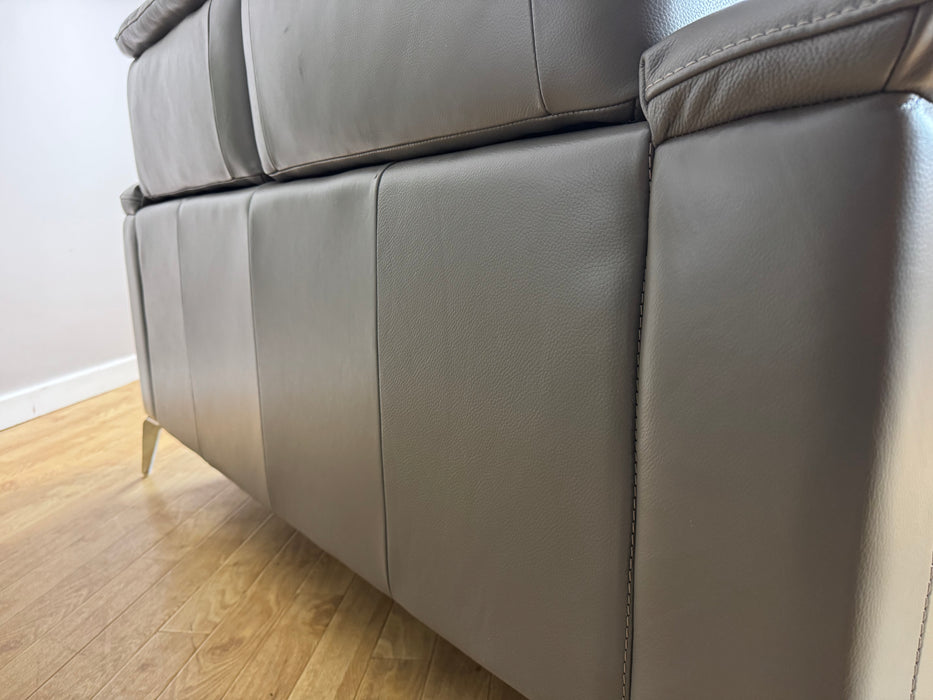 Illinois Leather 2 Seater - Trusty Soft Sheen Fossil Grey (WA2)