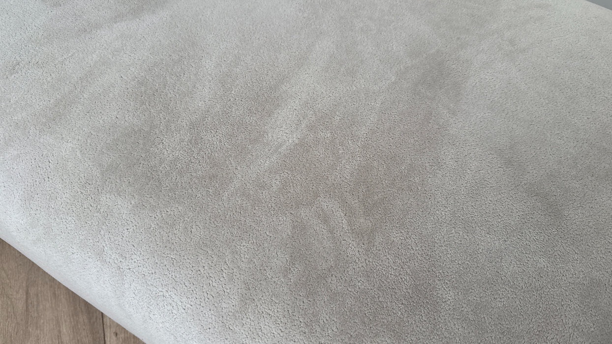 Sofology The Reign Fabric Footstool in Luxe Sherpa French Beige