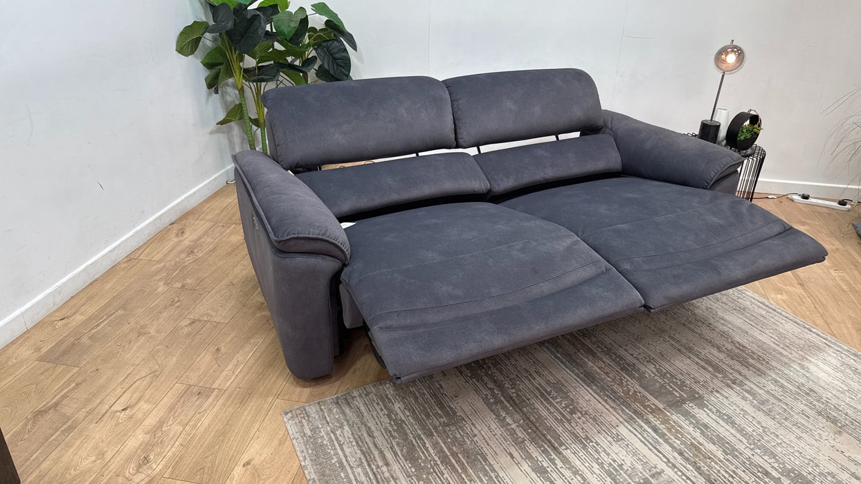 Sofology Hugo Fabric 2.5 Seater Power Recliner/Headrest in Lifestyle Flecked Charcoal
