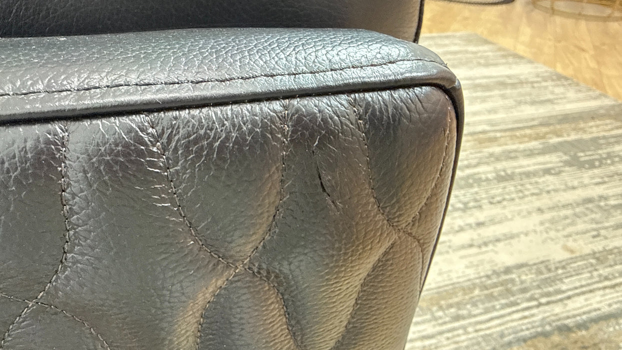 Sofology The Muse Leather 2.5 Seater in Trusty Embossed Jet Black